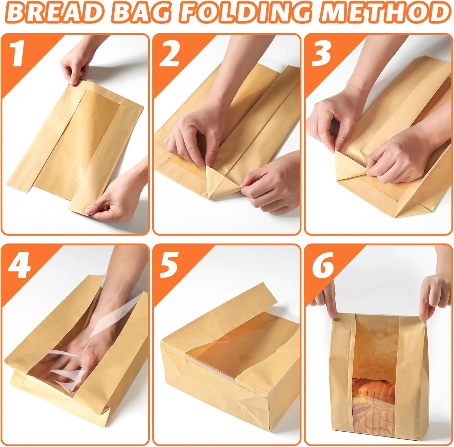 200 Pcs Bread Bags for Homemade Bread, Sourdough Paper Bags With Window, 50% Thicker 13.7x8.2x3.7in, A Large Bakery Bag Used for Storage Sourdough & Snacks, 210 Cute Sealing Stickers With Ties