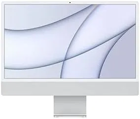 2021 Apple iMac with Apple M1 Chip with 8‑core CPU (24-inch, 16GB RAM, 256GB SSD Storage) (QWERTY English) Silver (Renewed)
