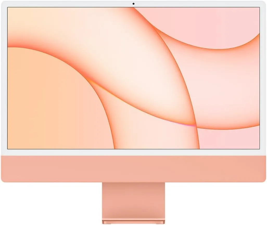 2021 Apple iMac with M1 Chip with 8-core CPU (24-inch, 16GB Memory, 1TB Storage) Orange (Renewed Premium)