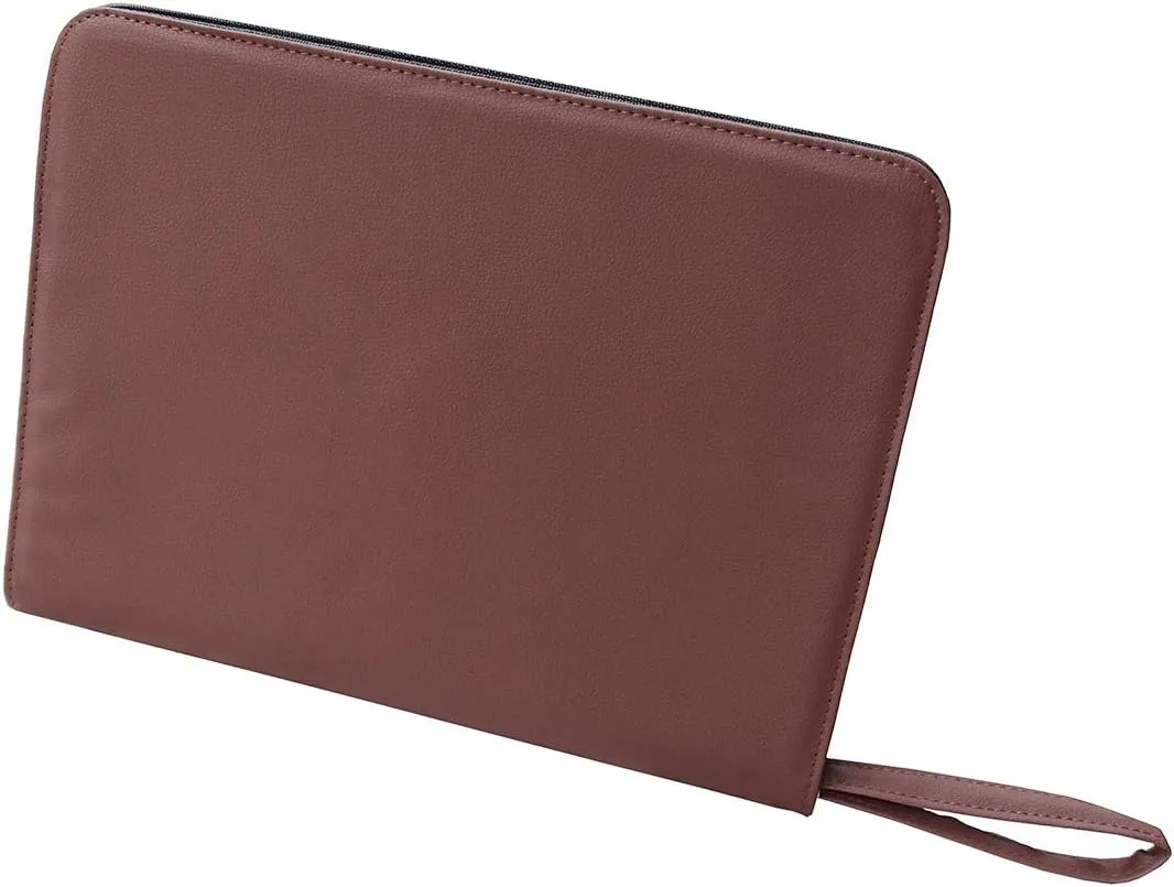 48 Fountain Pen Case, Rollerball Pen Holder PU Leather Bag Pouch Large Capacity for Your Collection - Brown