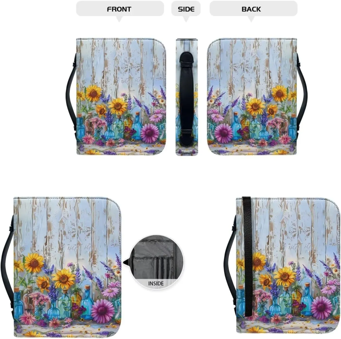 American Flag Bible Covers for Women Bible Carrying Case with Bookmark ZipperedChurch Bag Bible Protective
