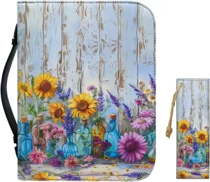 American Flag Bible Covers for Women Bible Carrying Case with Bookmark ZipperedChurch Bag Bible Protective