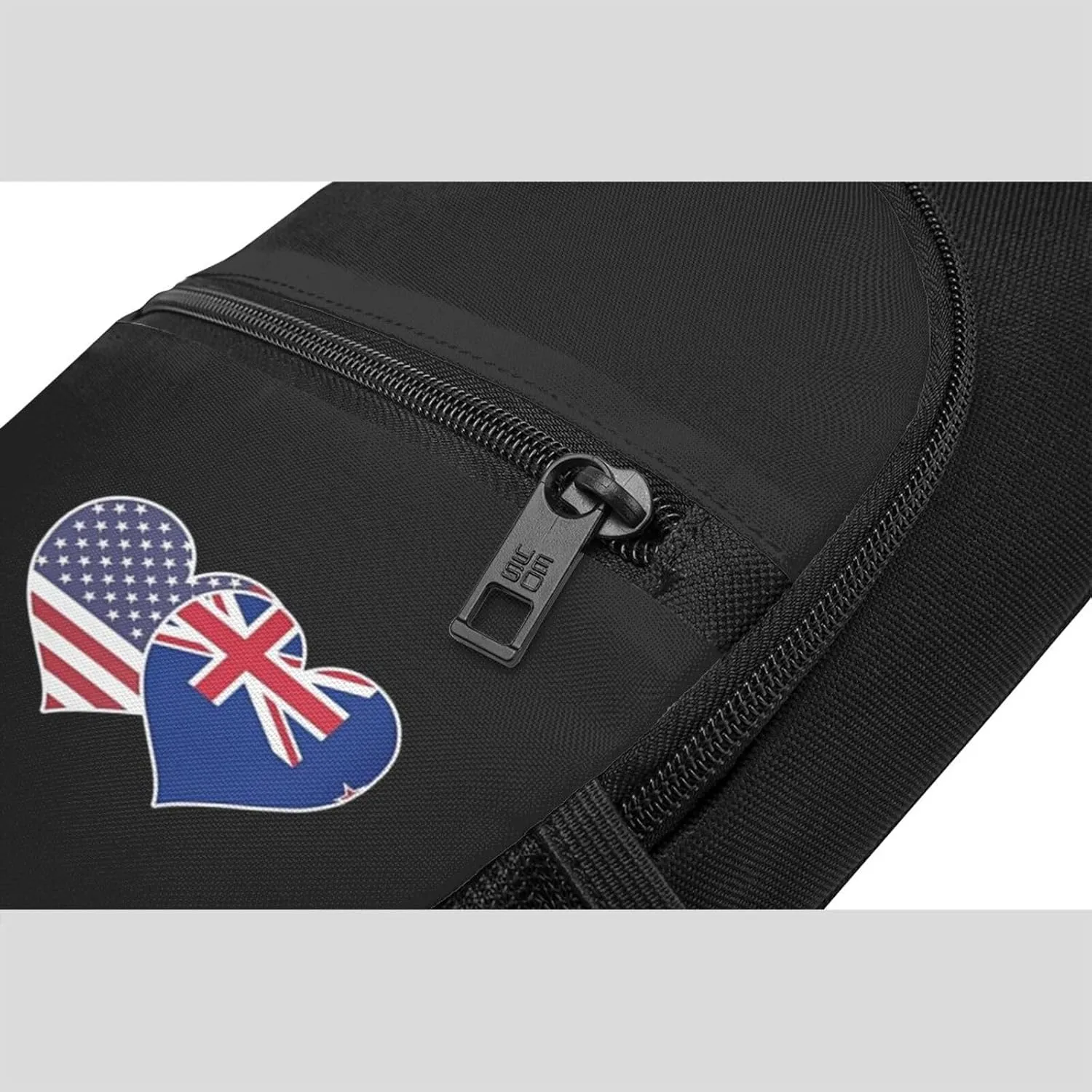 American New Zealand Flag Heart Unisex Chest Bag Lightweight Crossbody Shoulder Bag Travel Pocket
