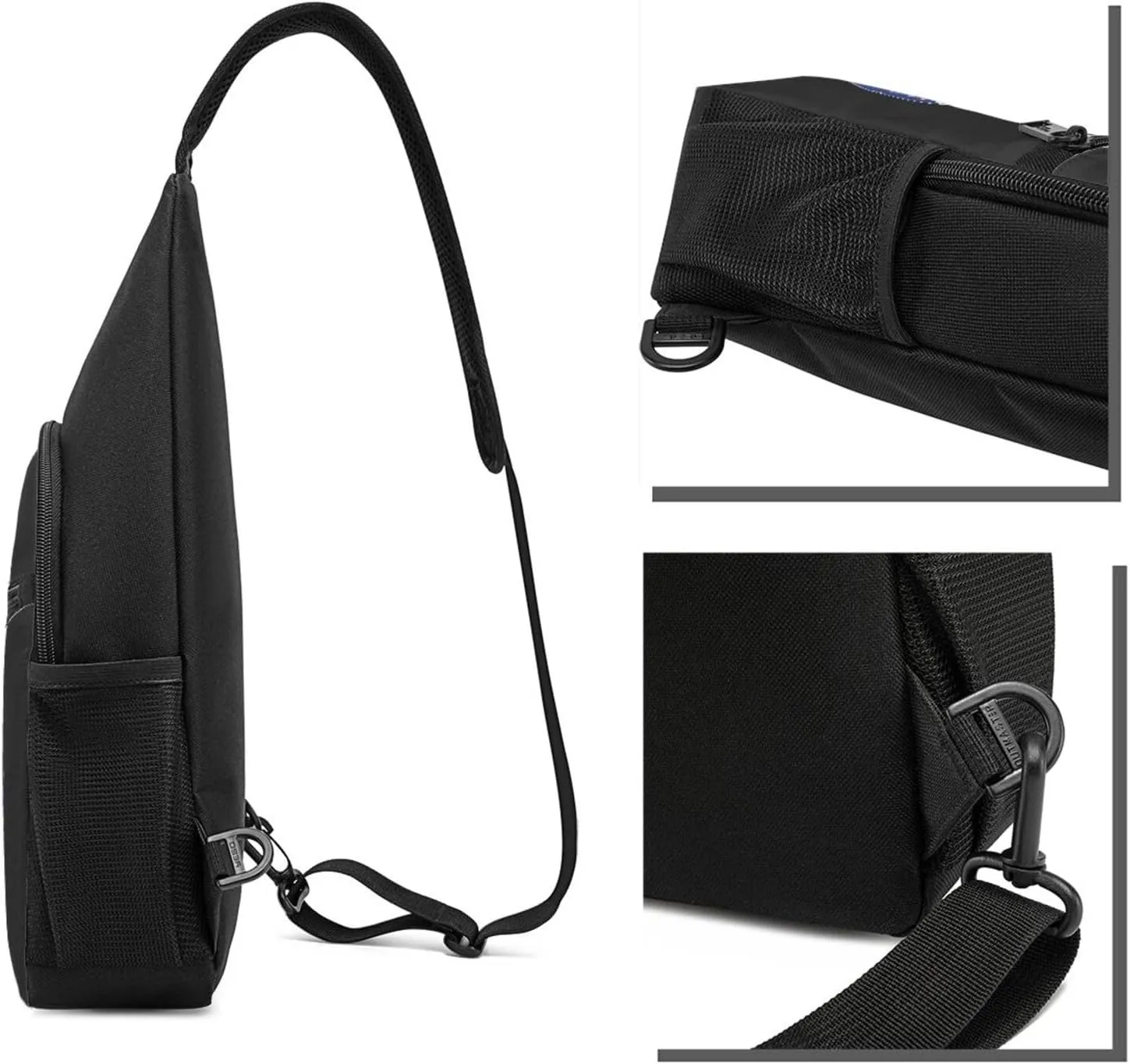 American New Zealand Flag Heart Unisex Chest Bag Lightweight Crossbody Shoulder Bag Travel Pocket