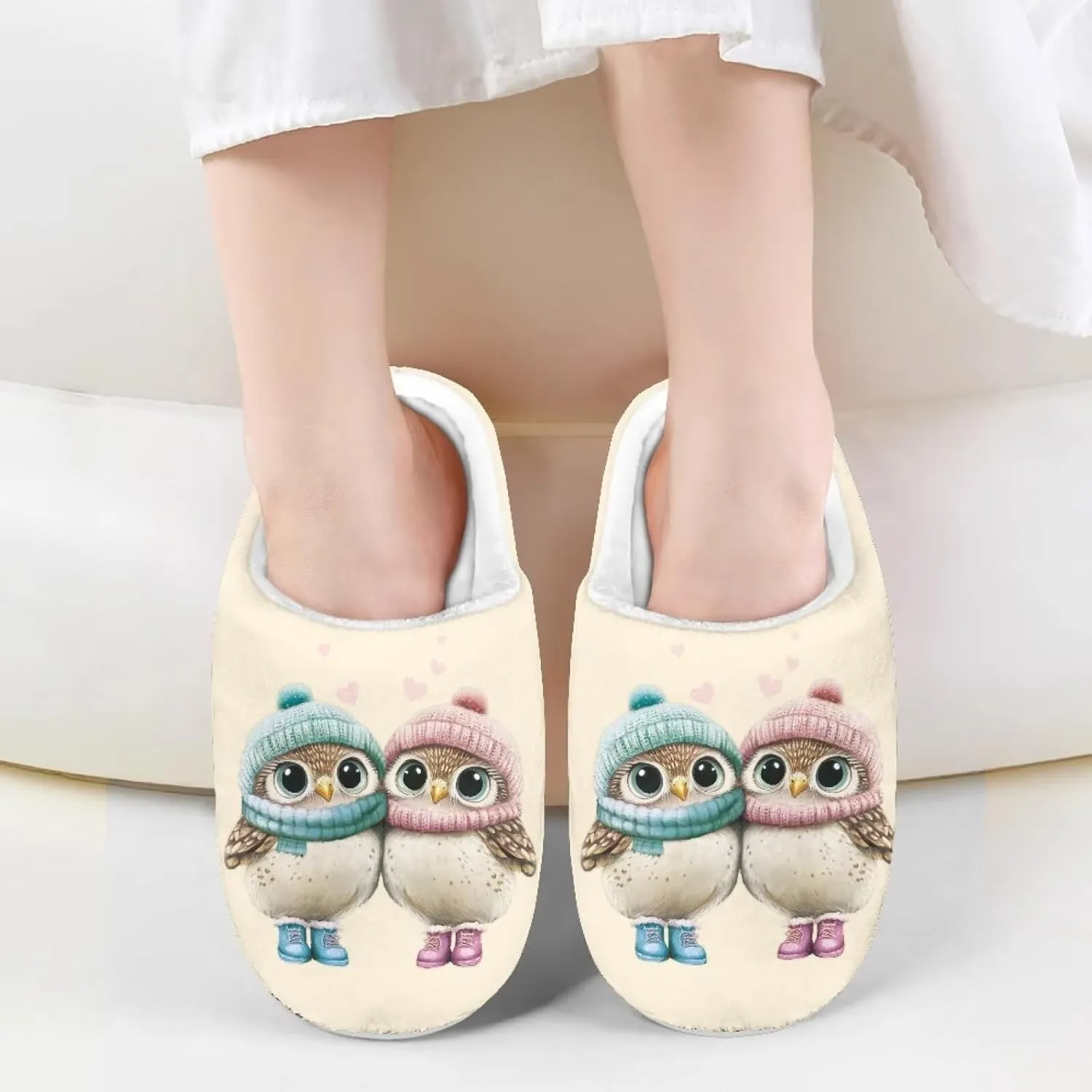 Animal Children's Slippers Boys Girls Cute House Shoes Soft Plush Warm Slippers Winter Non Slip Indoor Fuzzy Slippers Size 9-15