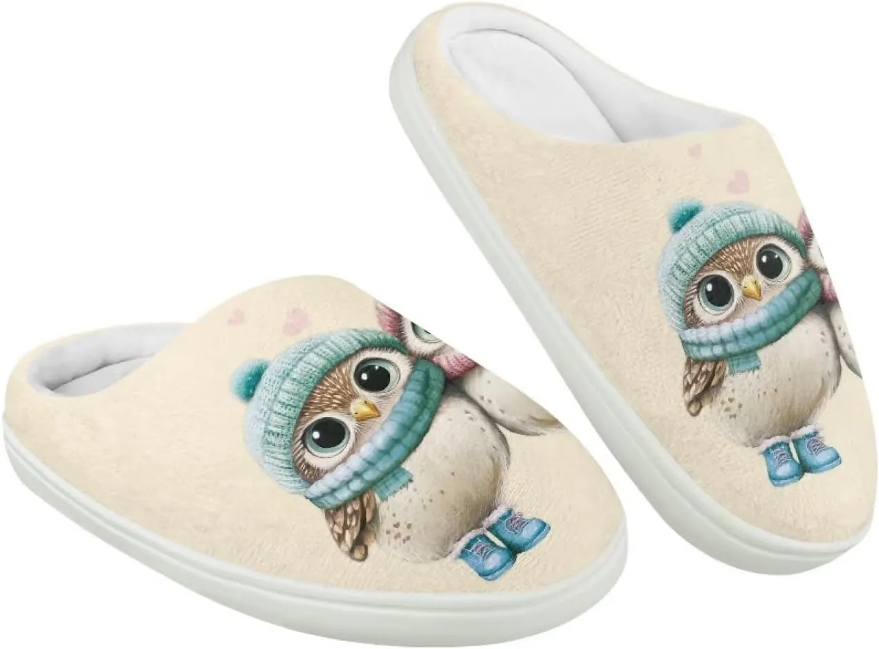 Animal Children's Slippers Boys Girls Cute House Shoes Soft Plush Warm Slippers Winter Non Slip Indoor Fuzzy Slippers Size 9-15