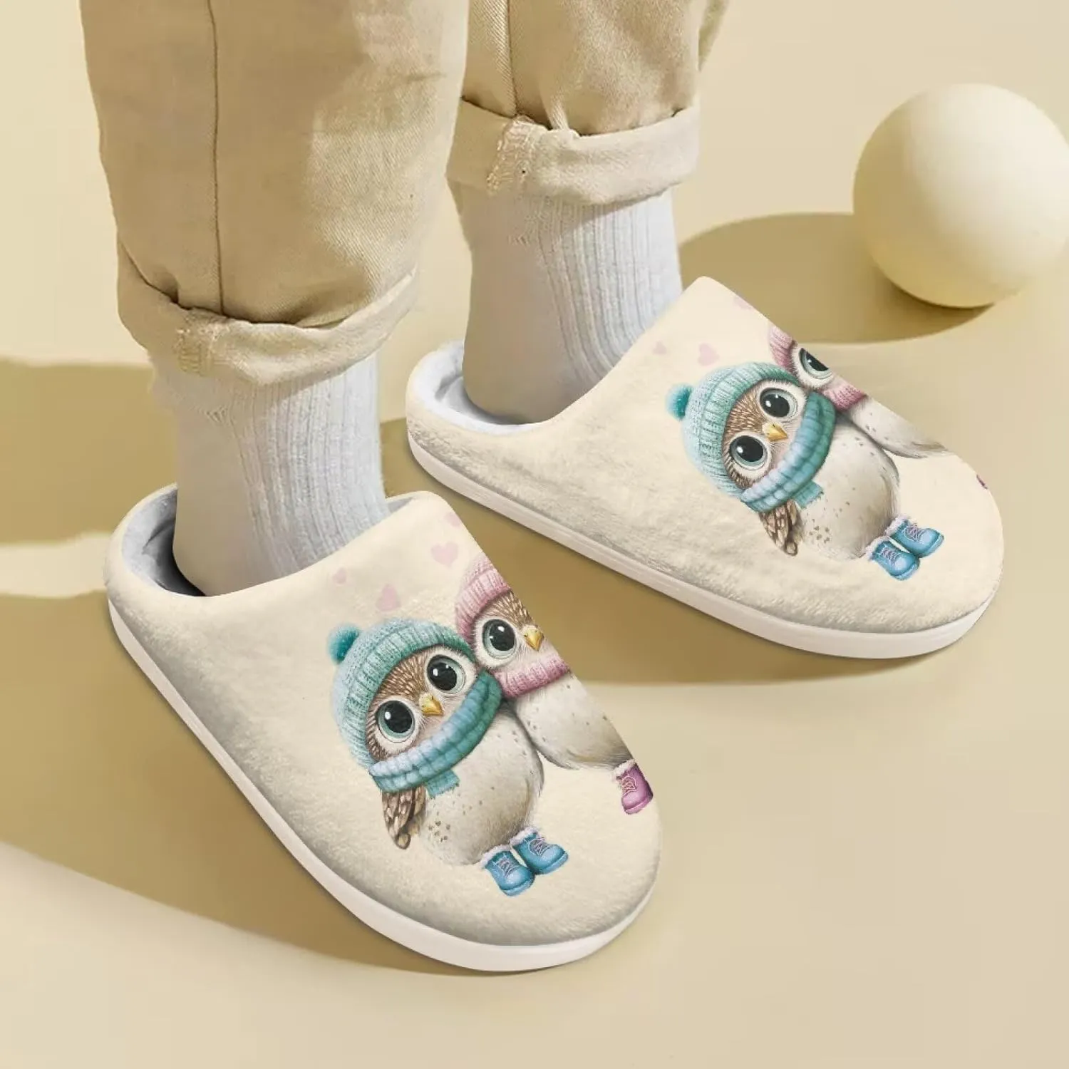 Animal Children's Slippers Boys Girls Cute House Shoes Soft Plush Warm Slippers Winter Non Slip Indoor Fuzzy Slippers Size 9-15