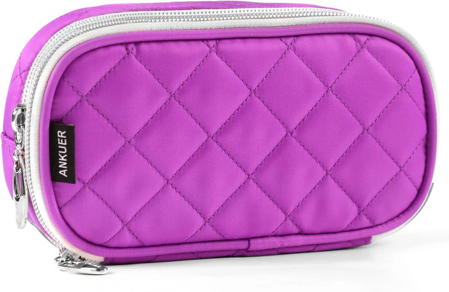 ANKUER Travel Makeup Bag for Women: Small Cosmetic Bag Organizer Cosmetic Case Pouch for Girls (Purple)