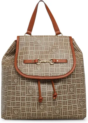 Anne Klein flap horsebit logo backpack