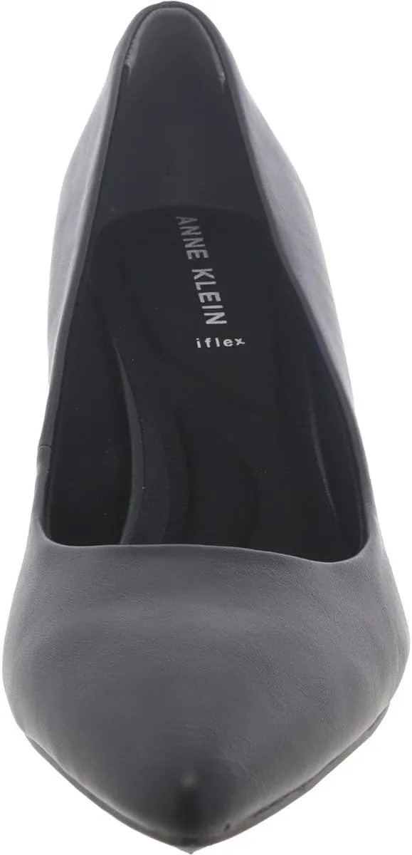 Anne Klein Womens Benedette Padded Insole Faux Leather Pumps