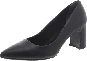 Anne Klein Womens Benedette Padded Insole Faux Leather Pumps
