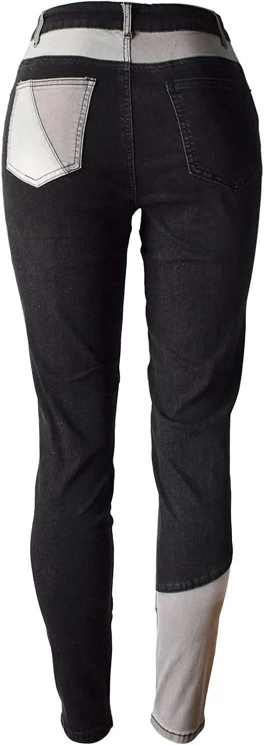 Aodrusa Womens Skinny Jeans High Waisted Stretch Slim Denim Butt Lift Pencil Pants Black
