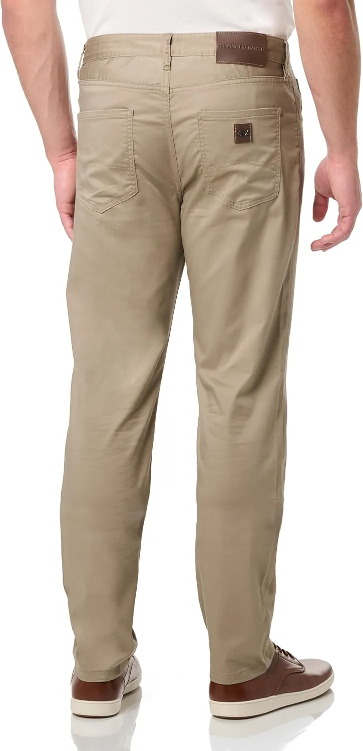 Armani Exchange Men's J13 Slim Fit Stretch Cotton Poly Satin Denim Pants