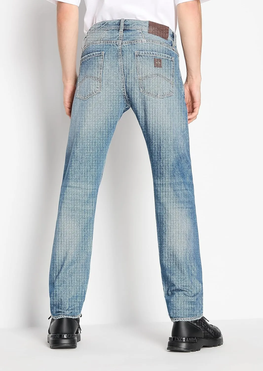 Armani Exchange Men's J16 Straight Fit Non Stretch Cotton Denim