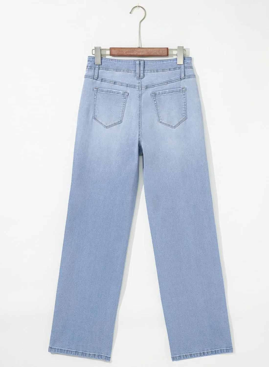 Astylish Womens Wide Leg Jeans High Waisted Stretchy Buttoned Denim Pants Trendy 2025 with Pocket