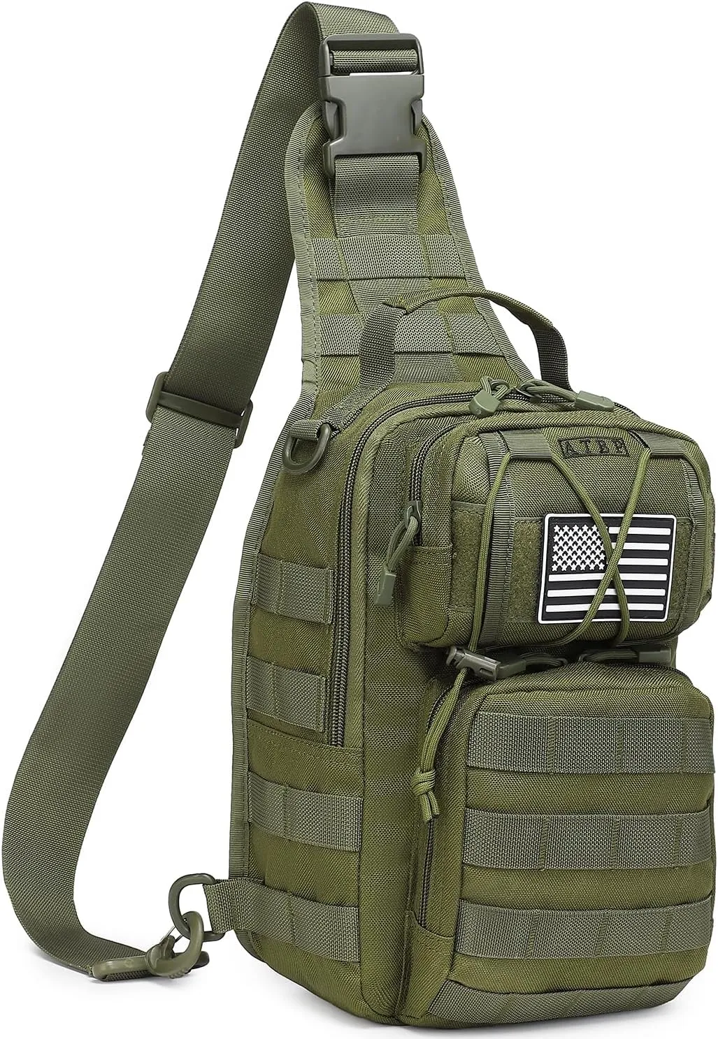 ATBP Tactical Sling Backpack Bag Pack for Men Military One Strap Shoulder Backpack Crossbody Bag With Holster 10 Liters