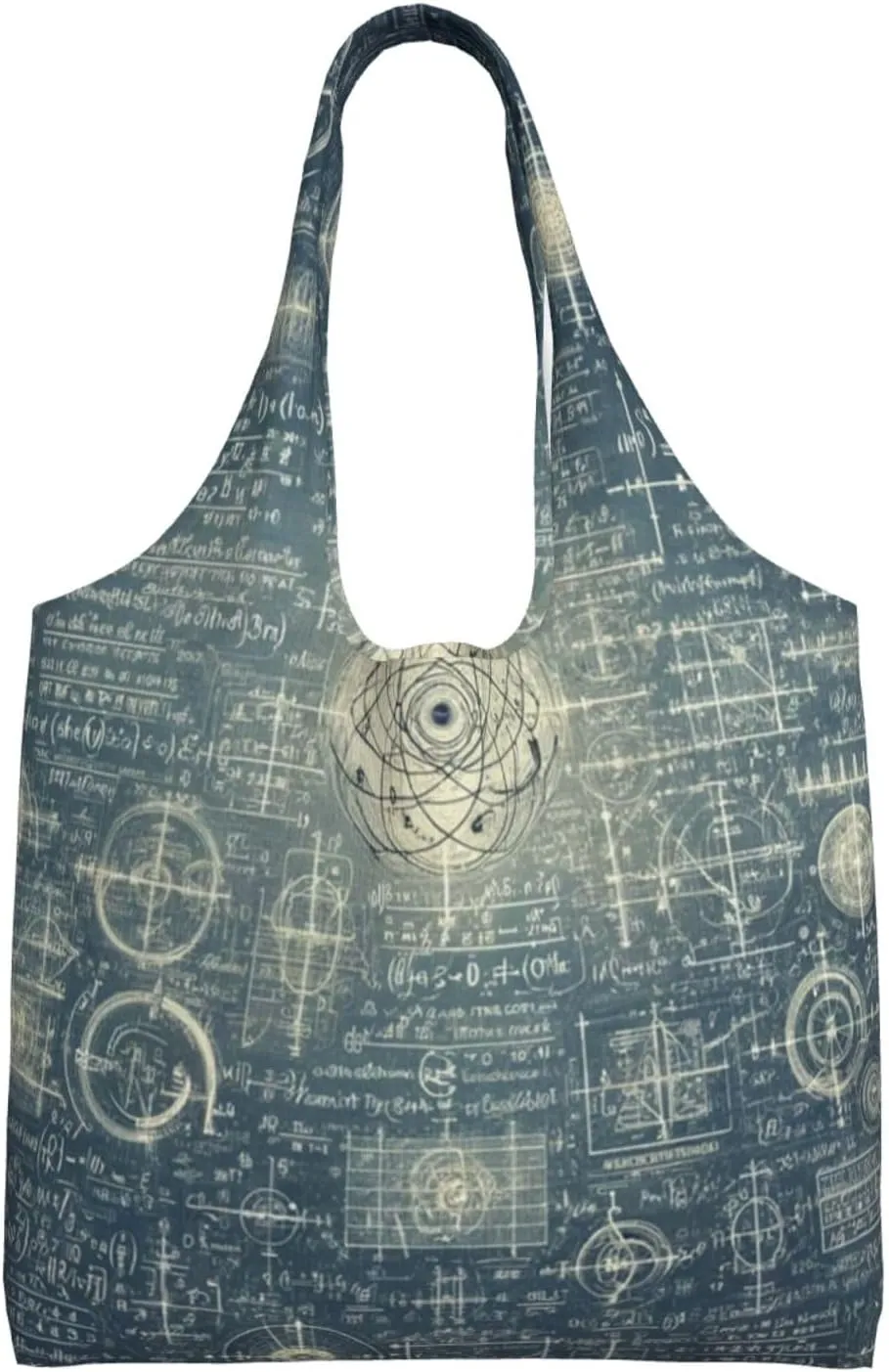 Augenstern Heavy-Duty Physics-Formula-Blue Canvas Tote Bag, Large Capacity Multi-Purpose Single Shoulder Canvas Bag For Shopping And Travel