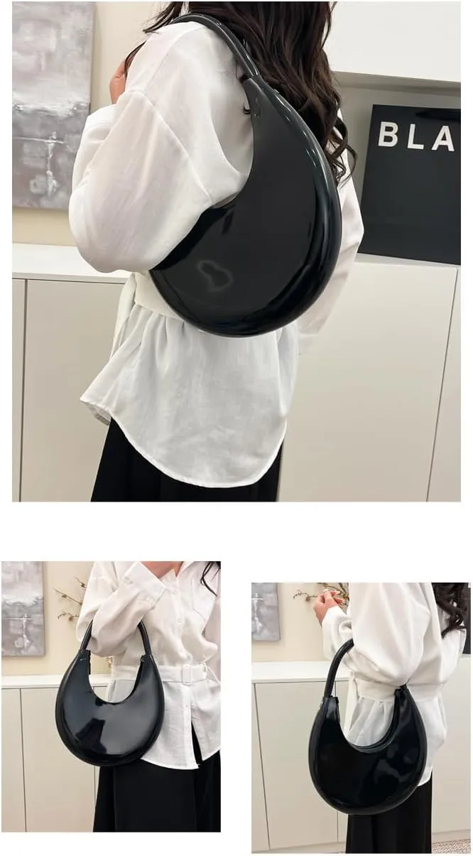 Axcone Easy and stylish French inspired jelly style shoulder bag, handbag, luxurious all day multi-functional