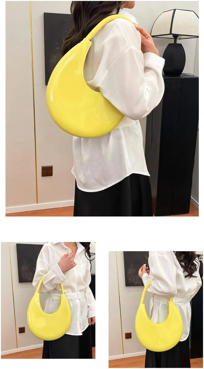 Axcone Easy and stylish French inspired jelly style shoulder bag, handbag, luxurious all day multi-functional