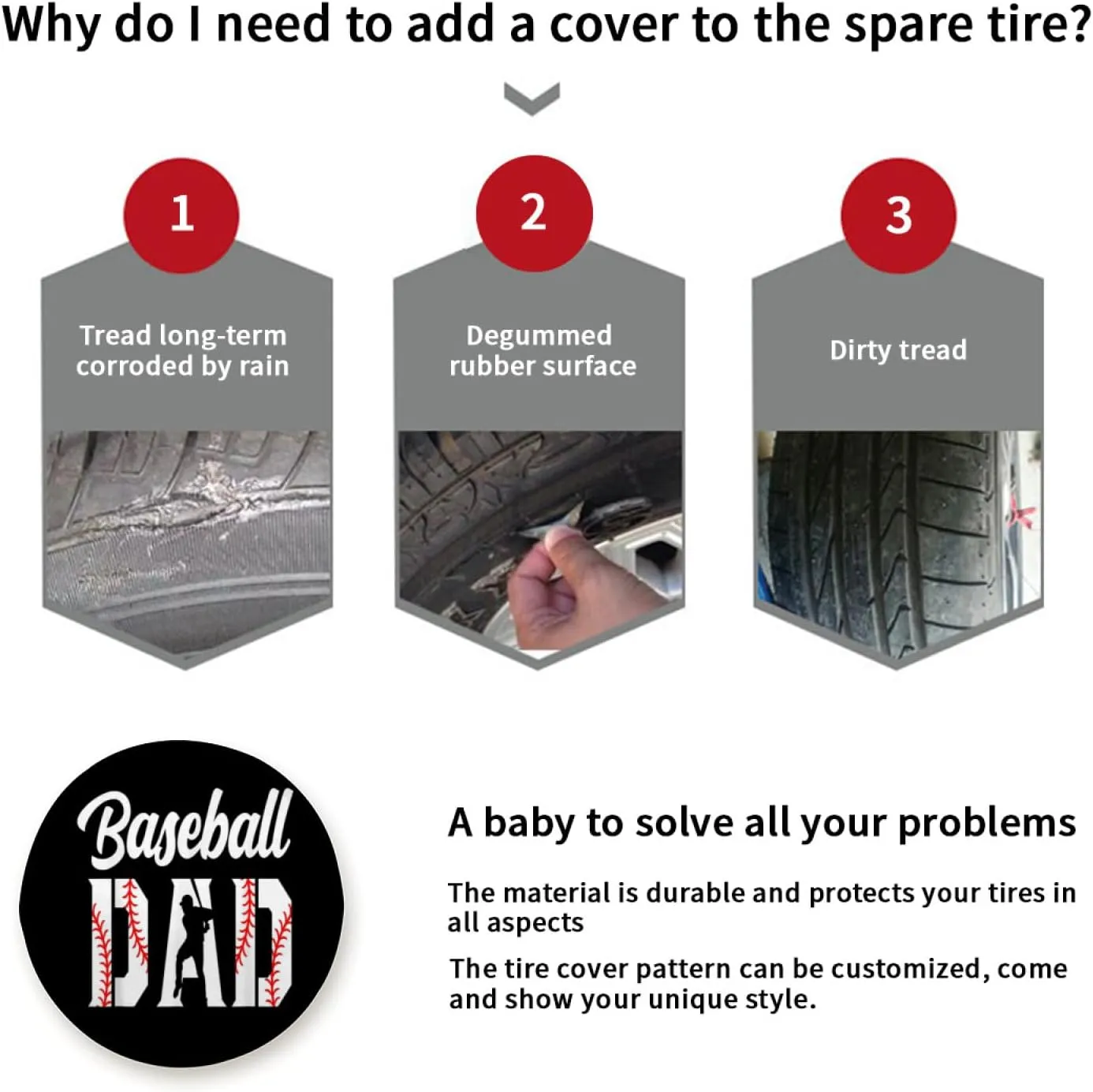 Baseball Dad for Trailer RV SUV Truck Camper Travel Trailers Accessories 16 inch