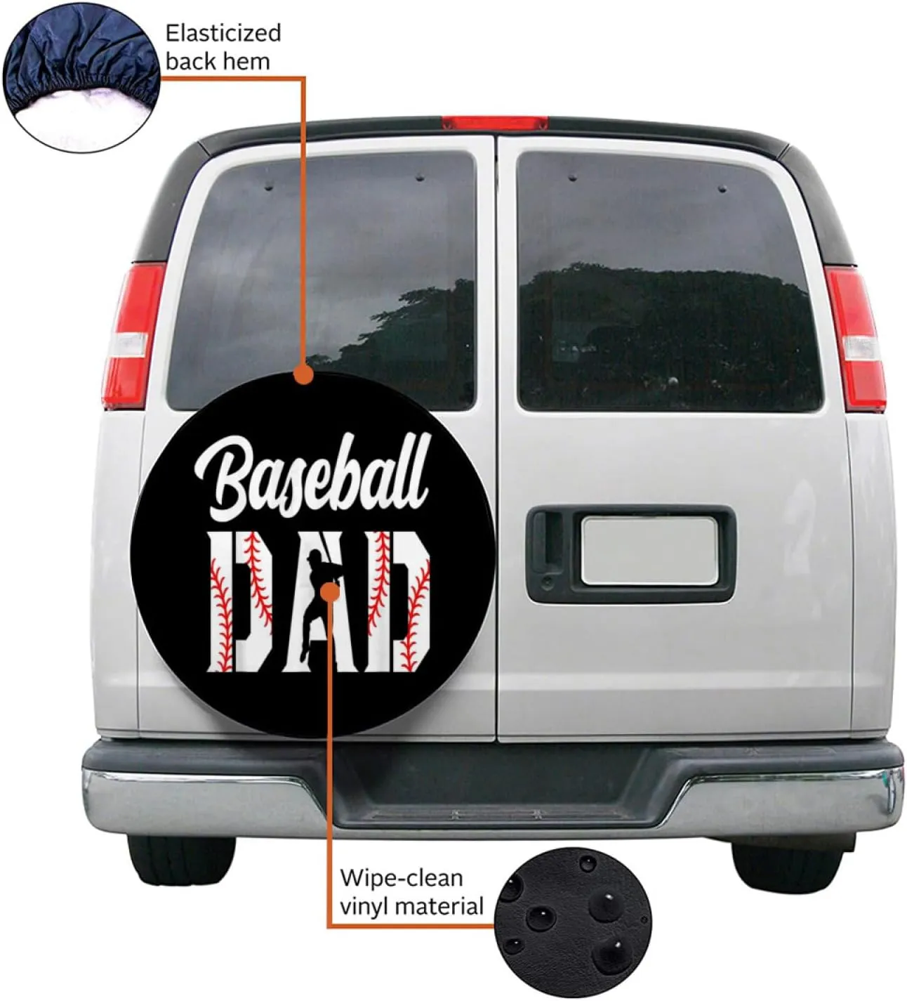 Baseball Dad for Trailer RV SUV Truck Camper Travel Trailers Accessories 16 inch