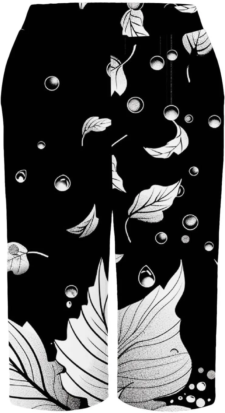 Bermuda Shorts for Women Summer High Waisted Knee Length Boho Floral Pants 2025 Beach Vacation Outfit with Pockets