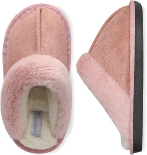 Besroad Kids Slippers Girls Boys Fuzzy House Slippers Warm Memory Foam House Shoes Soft Plush Bedroom Slippers Slides Indoor Outdoor