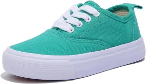 Boys and Girls Low Top Sports Shoes Lace up Canvas Children's Shoes Comfortable and Lightweight Skateboarding Shoes