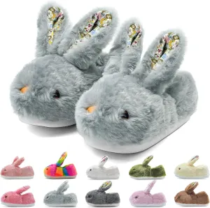 Bunny Slippers for Women, Cute Animal Fluffy Slippers Fuzzy House Shoes Plush Warm Winter Slippers Rabbit Home Bedroom Shoes Indoor & Outdoor