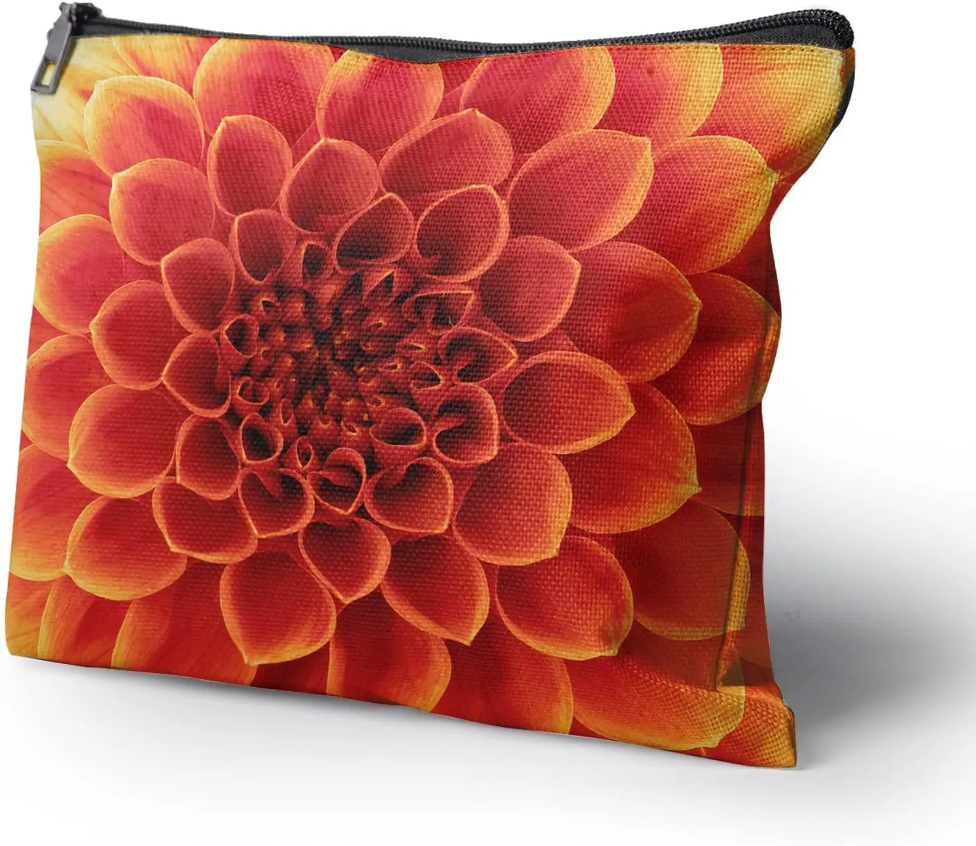 Cafl Beautiful Petals Makeup Bag Travel Large Abstract Flower Cosmetic Bag Essentials Jewelry Skincare Zipper For Women-10×8 inch