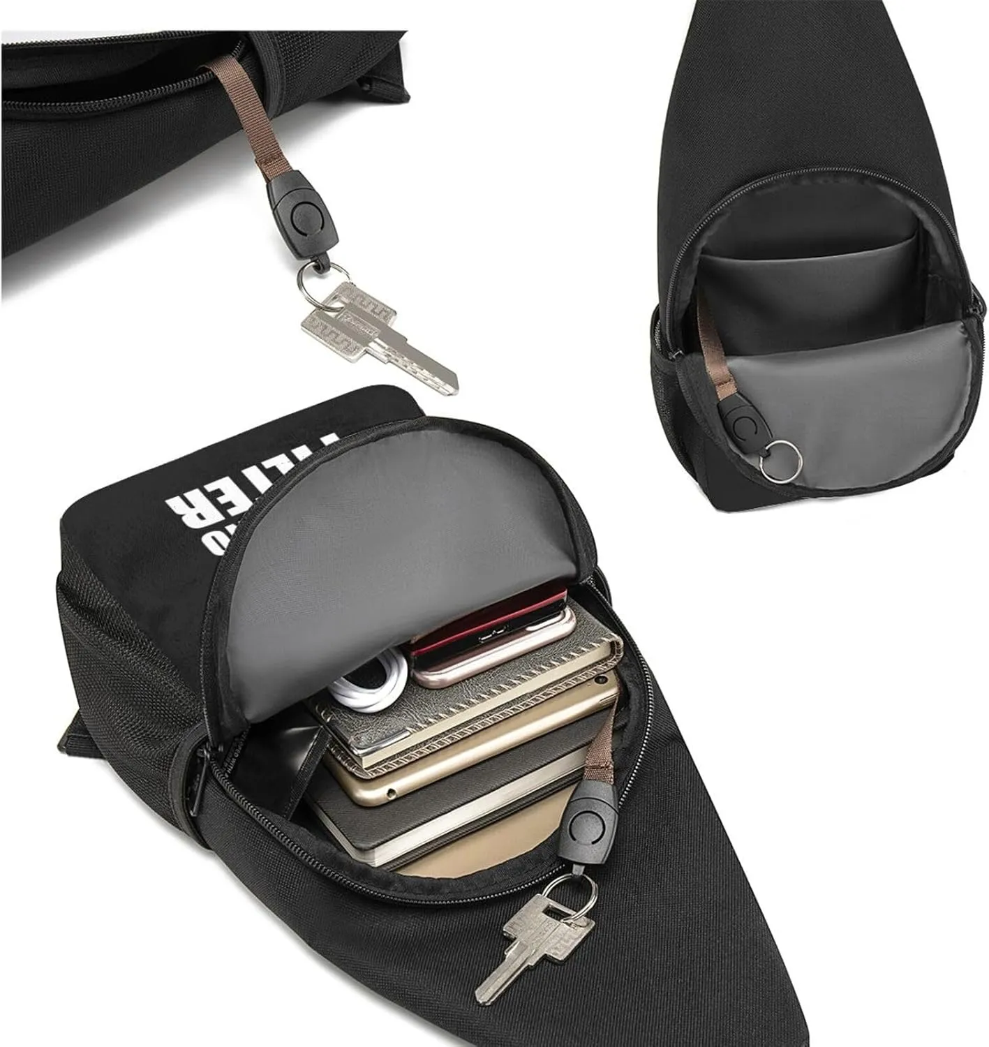 Caution I Have No Filter Unisex Chest Bag Lightweight Crossbody Shoulder Bag Travel Pocket