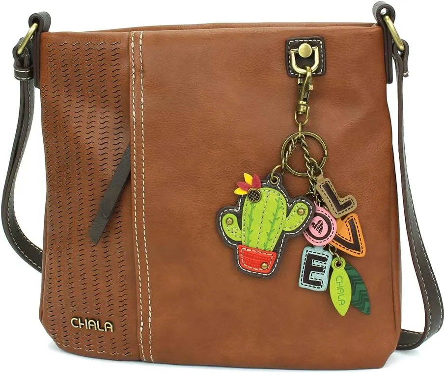 CHALA Laser Cut Crossbody Faux Leather
