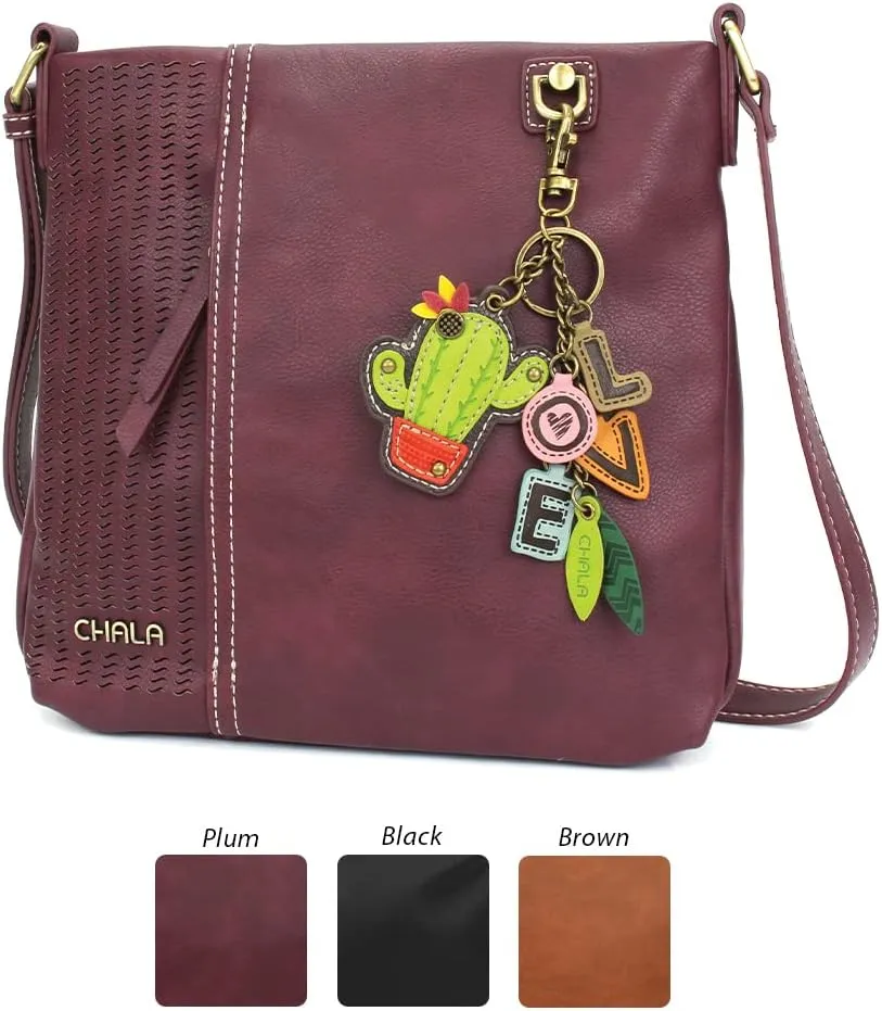 CHALA Laser Cut Crossbody Faux Leather