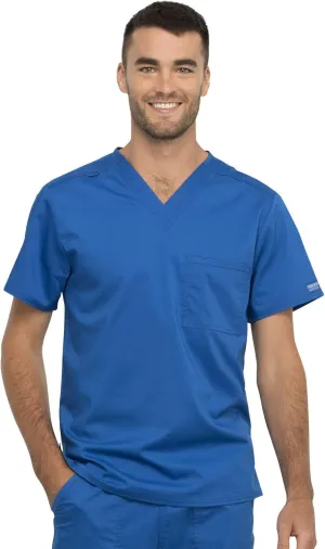 Cherokee Scrub Top for Women & Men, V-Neck Tuckable Medical Shirt with 1 Chest Pocket & ID Loop - WW625