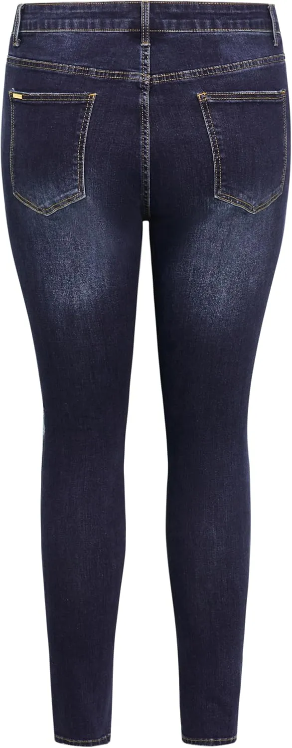 City Chic Women's Apparel Women's Asha JoJo Distressed Detail Crop Jean