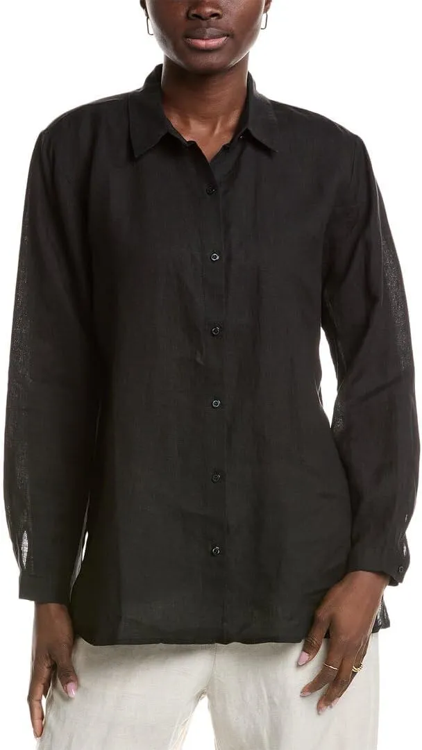 Classic Collar Linen Shirt