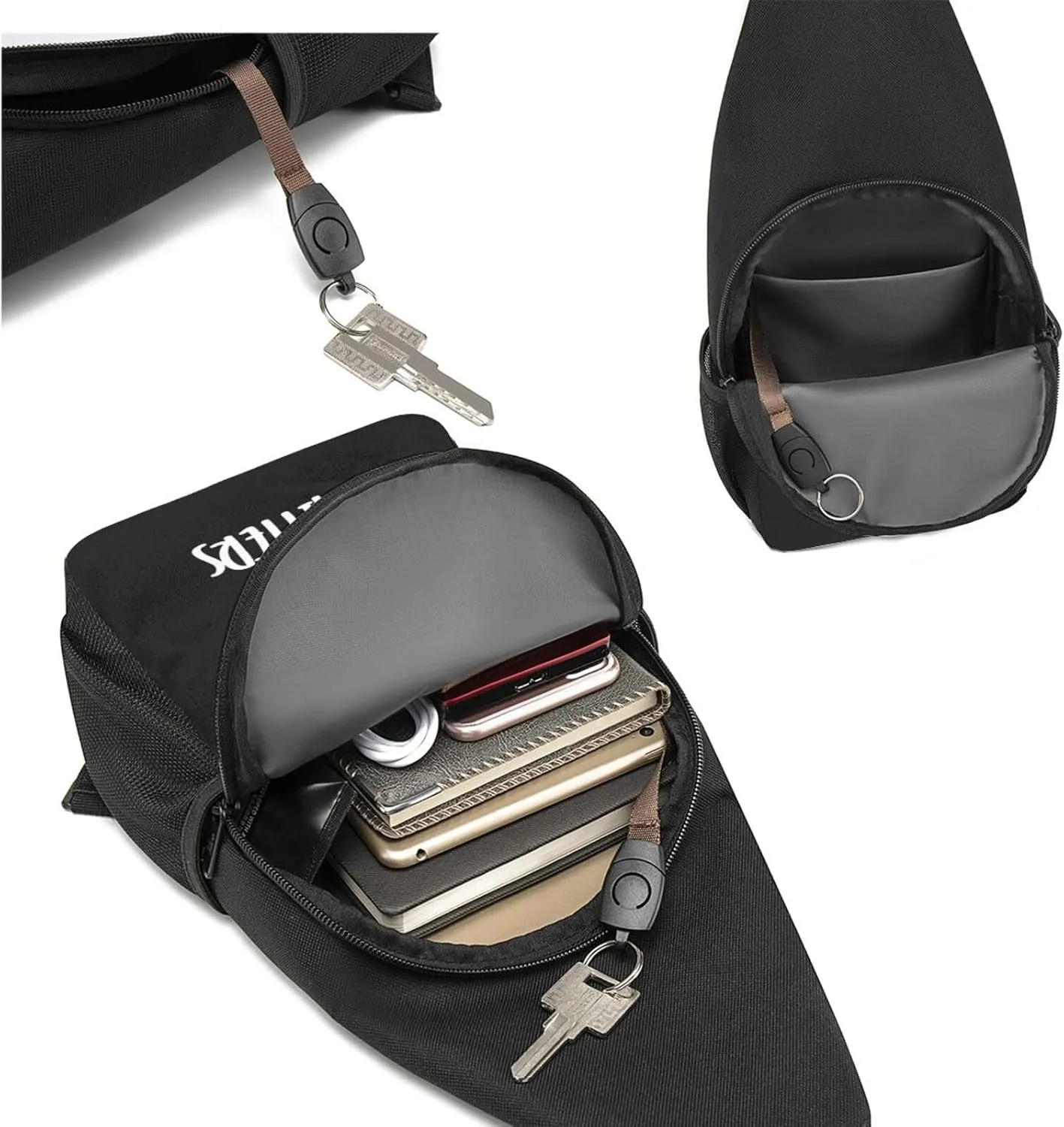 Corks Are For Quitters Unisex Chest Bag Lightweight Crossbody Shoulder Bag Travel Pocket Black