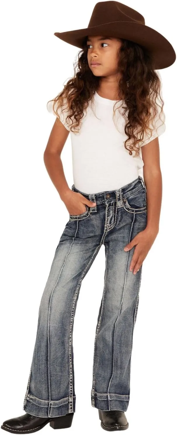 Cowgirl Tuff Western Jeans Girls Timeless Trouser 8 Reg Med GJTIMT Medium Wash