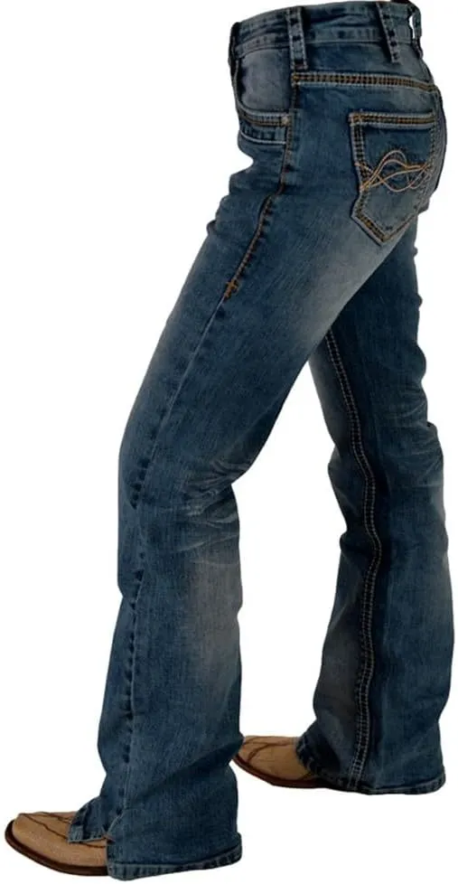 Cowgirl Tuff Western Jeans Womens DFMI Faded Medium Wash JDFADE