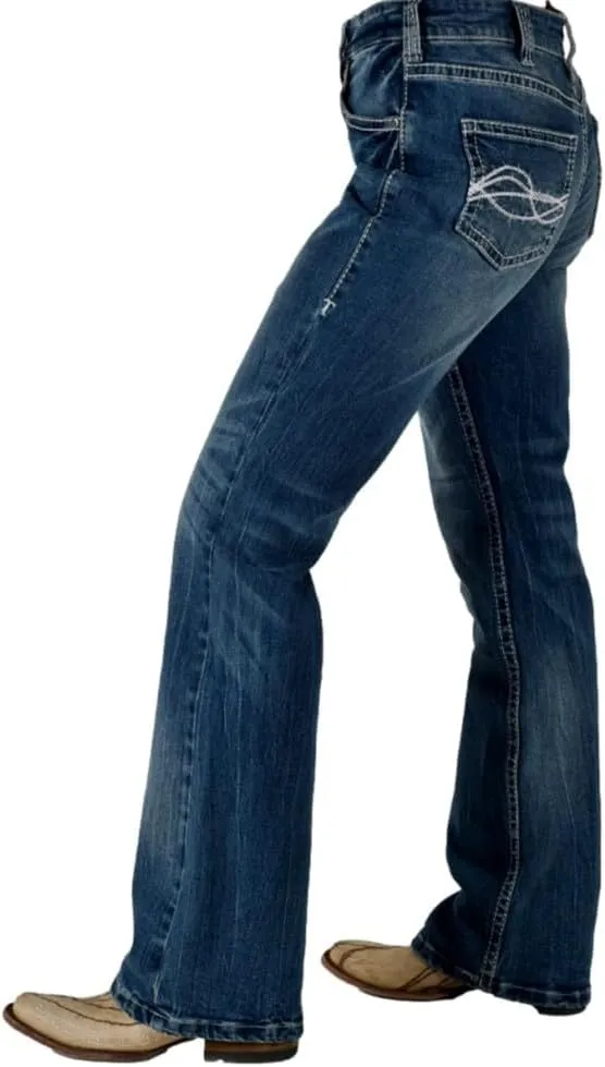 Cowgirl Tuff Western Jeans Womens Hippie Re-Run Medium Wash JHIPRR