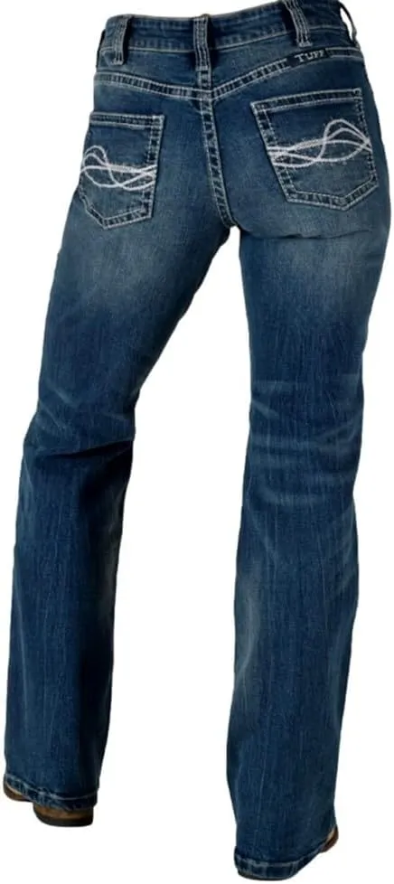 Cowgirl Tuff Western Jeans Womens Hippie Re-Run Medium Wash JHIPRR