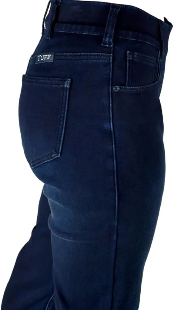 Cowgirl Tuff Western Jeans Womens Pull On Flannel Dark Wash JPULLF