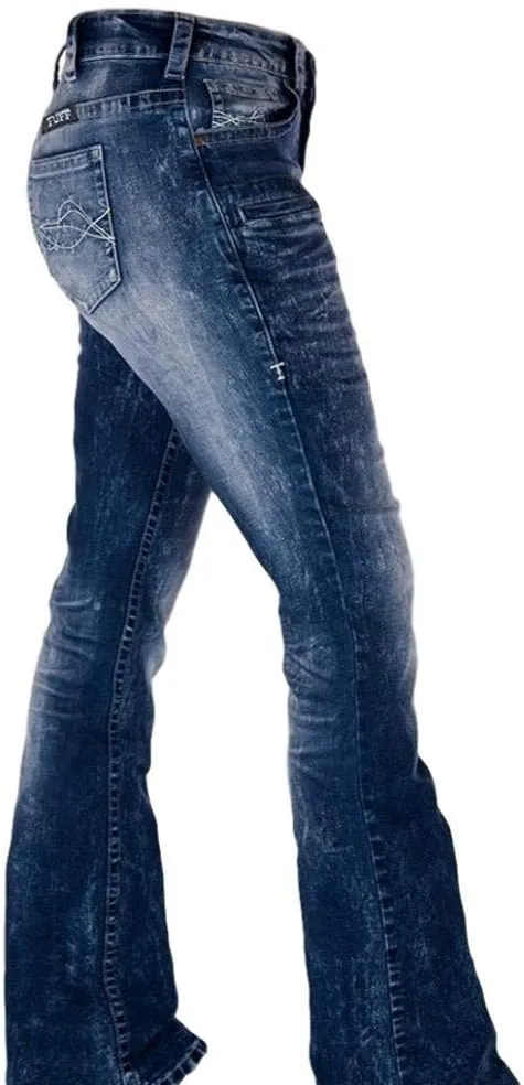 Cowgirl Tuff Western Jeans Womens Tornado Bootcut Medium Wash JTRNDO
