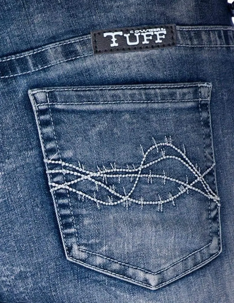 Cowgirl Tuff Western Jeans Womens Tornado Bootcut Medium Wash JTRNDO