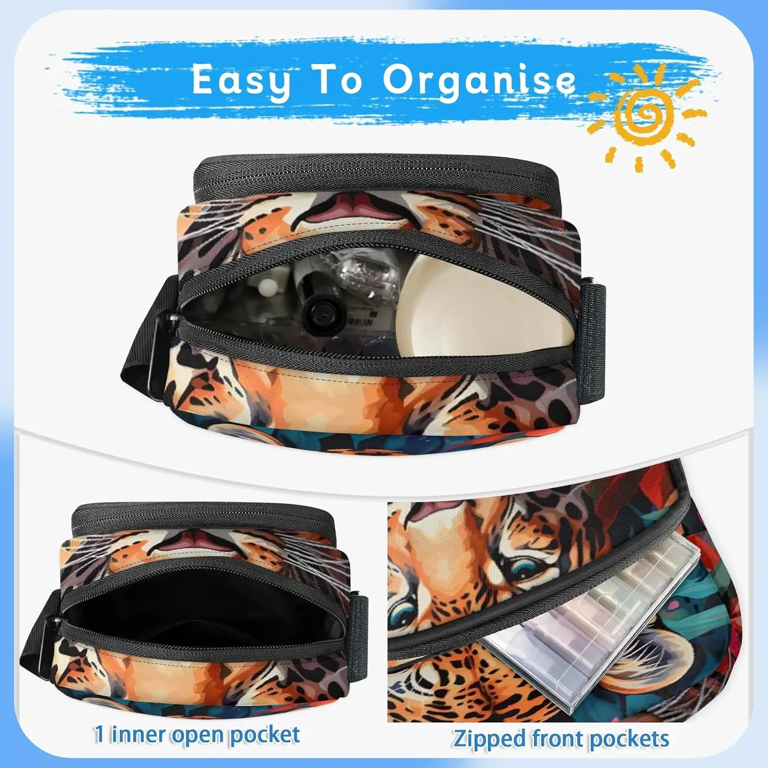 Crossbody Bag Small Sling Backpack Shoulder Bags Chest Pack Cross Body Daypack Artistic Football Belt Purse