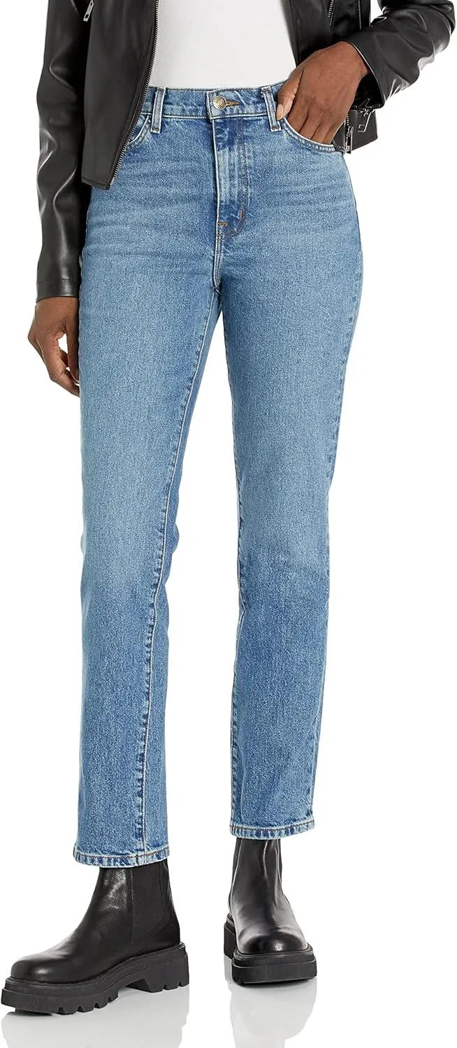Current/Elliott Women's The Soulmate Slim Straight Jean – High Rise Pant, Lighthouse, 26