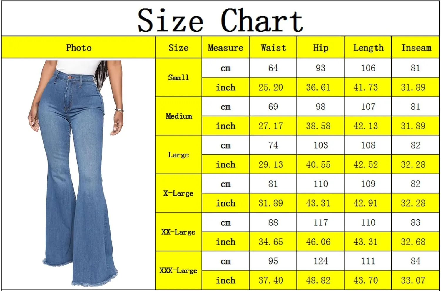 CutieLove Women's Ripped Jeans Bell Bottom Flare Jeans Mid Rise Destroyed Hem Denim Pants