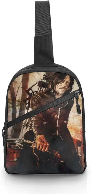 Daryl Dixon-Chapel Roan Multi-Functional Crossbody Bag With Storage Pockets And Anti-Loss Key Strap, Adjustable For Chest Shoulder One Size