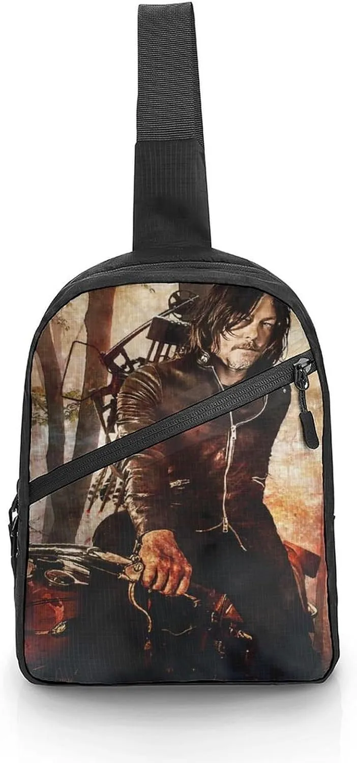 Daryl Dixon-Chapel Roan Multi-Functional Crossbody Bag With Storage Pockets And Anti-Loss Key Strap, Adjustable For Chest Shoulder One Size