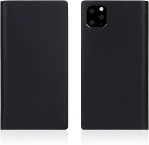 Design SD17892i58R iPhone 11 Pro Case, Notebook Type, Genuine Leather, Calf Skin Leather Diary, Black (Calfskin Leather Diary) 5.8 Inch iPhone Cover